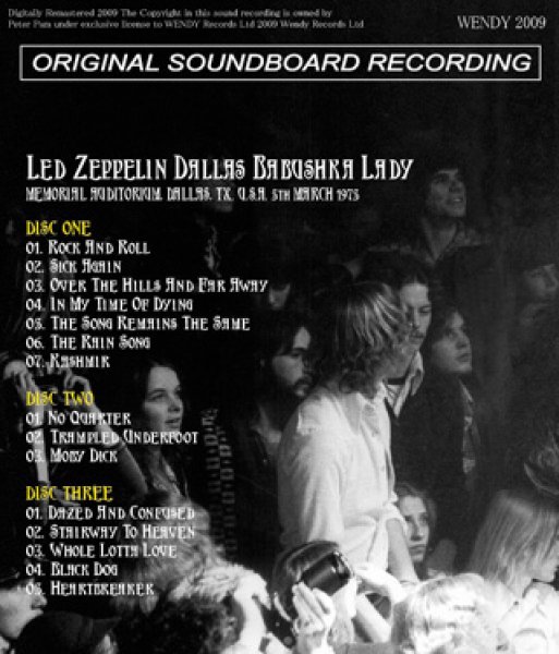 LED ZEPPELIN-BABUSHKA LADY 【3CD】