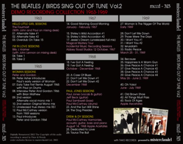 THE BEATLES-BIRDS SING OUT OF TUNE VOL.2 【1CD】