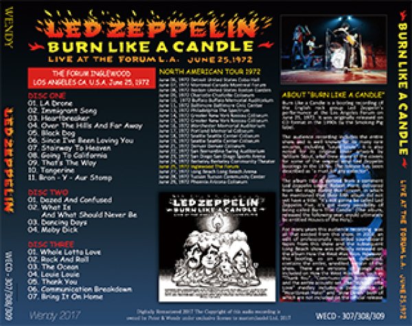 LED ZEPPELIN-BURN LIKE A CANDLE 【3CD】