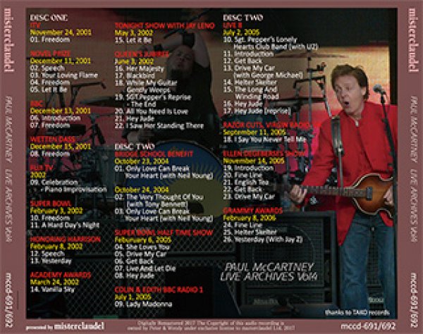 Paul McCartney-LIVE ARCHIVES VOL.4 【2CD】