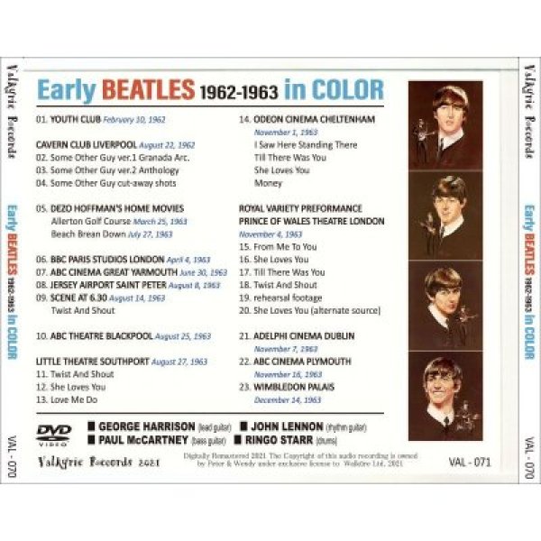 THE BEATLES EARLY BEATLES 1962-1963 IN COLOR DVD - Mellow-Yellow