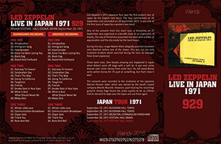 LED ZEPPELIN-LIVE IN JAPAN 1971 929 【6CD】