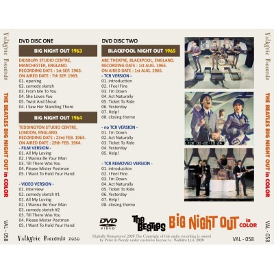 THE BEATLES BIG NIGHT OUT! 1963, 1964 and 1965 in COLOR 2DVD 